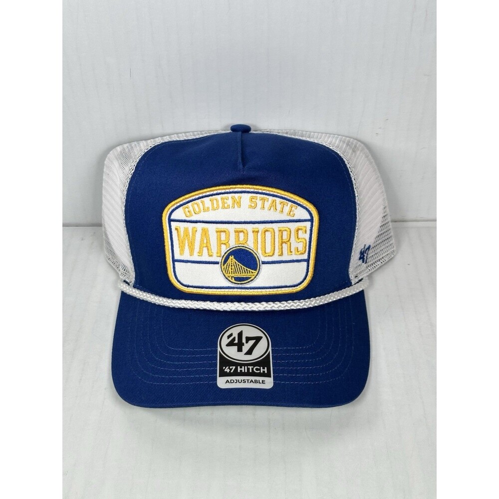 Golden State Warriors '47 Brand Hone Patch Hitch Adjustable Rope Trucker Hat Cap